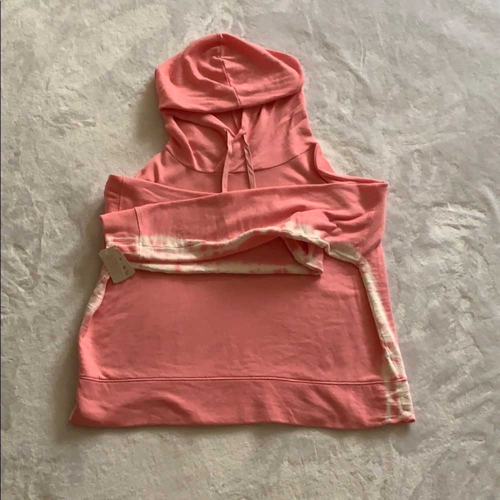 Pink cropped hoodie